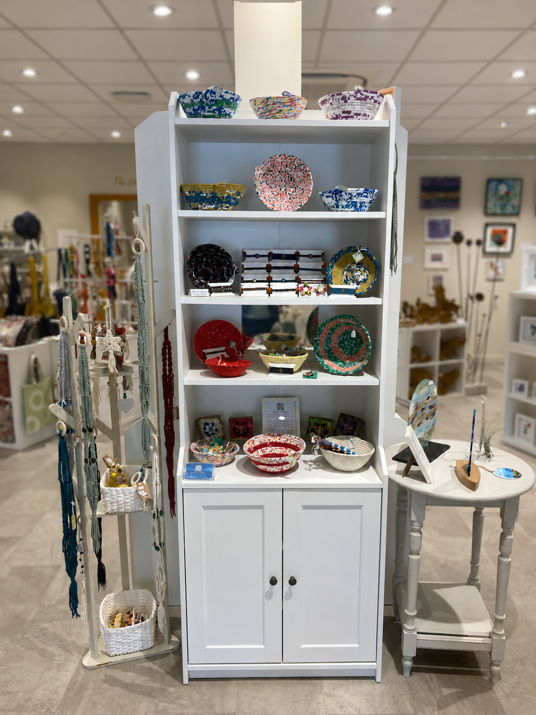 Windchime Cord & Craft handmade display at The Derbyshire Makers shop