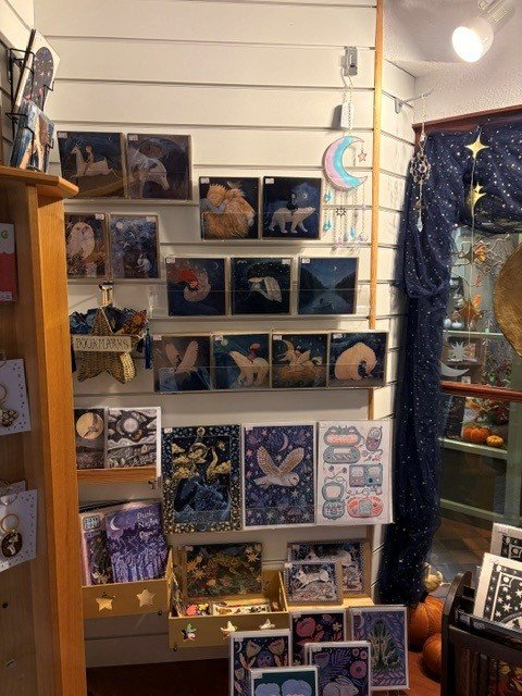 Star-themed gifts and ceramics on display