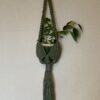 leaf pattern macramé hanging plant holder
