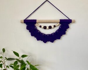 Purple Macrame Wall Hanging