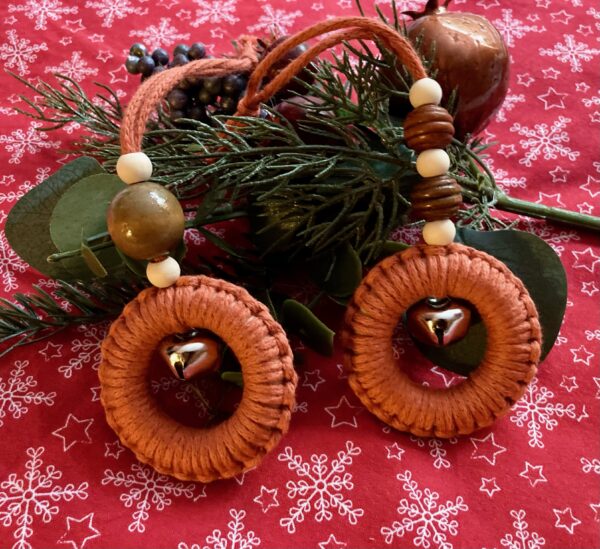 Terracotta colour Christmas decoration