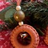 Terracotta colour Christmas decoration